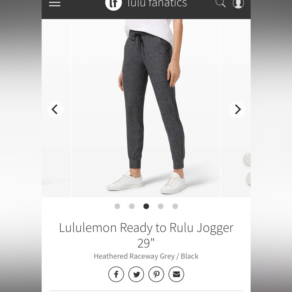 Lululemon Ready to Rulu Joggers, Size 12